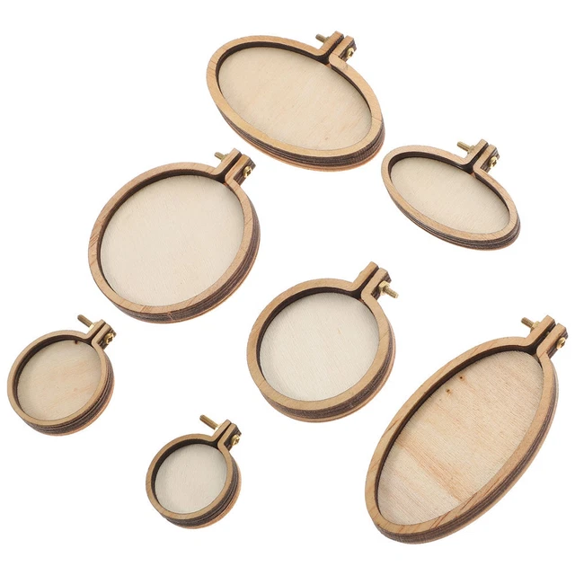 16 piezas anillo cruzado colgante punto de cruz decoración de madera decoración de cruz manual