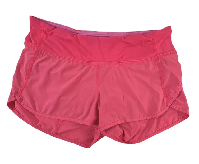 Lululemon Speed Short Size 4 Neon Pink *read* Bubblegum  Lined 2.5” Inseam