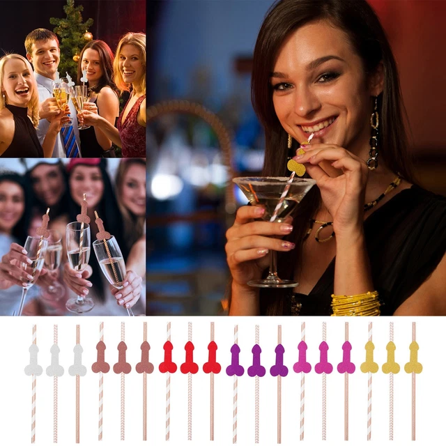 6PCS Single Party Decorations Spoof Straws 6 Pieces Tintins Straws For Bar