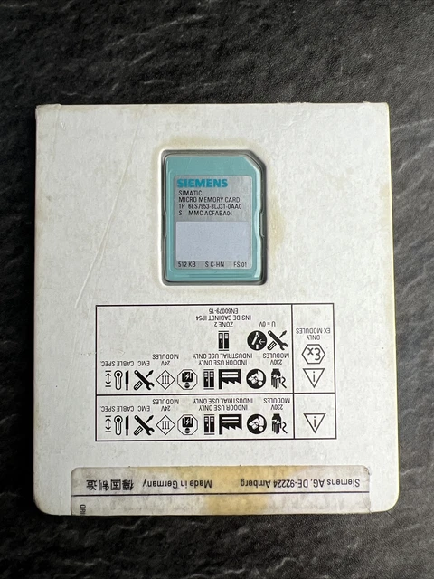 Siemens Simatic S7-300 MMC 512kB 6ES7953-8LJ31-0AA0 ACFABA04 von 2016