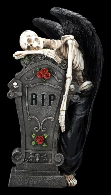 Trauernder Skelett Engel - Le Tombre Morte | Fantasy Gothic Dekofigur 40cm