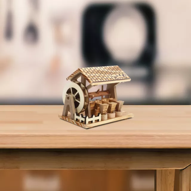 Holzmodell Wasserrad Farm Werkzeuge Desktop chinesischer Stil