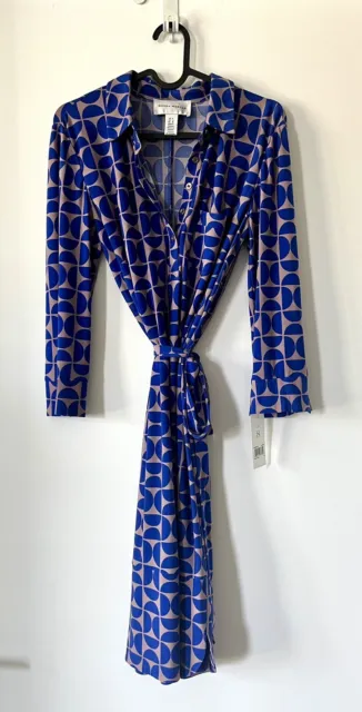 Donna Morgan DM Collection Marlow  Jersey Shirt Dress Purple Blue Mauve 8 NWT