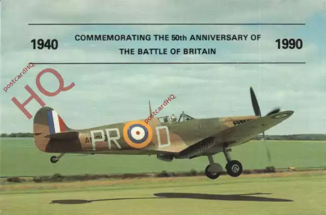 Postcard:;RAF SPITFIRE, 50TH ANNIVERSARY OF BATTLE OF BRITAIN [ENTERPRISE]