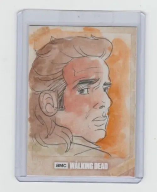 Walking Dead Season 7 Eugene Porter Sketch Card By Artist Kate Carleton   1/1!