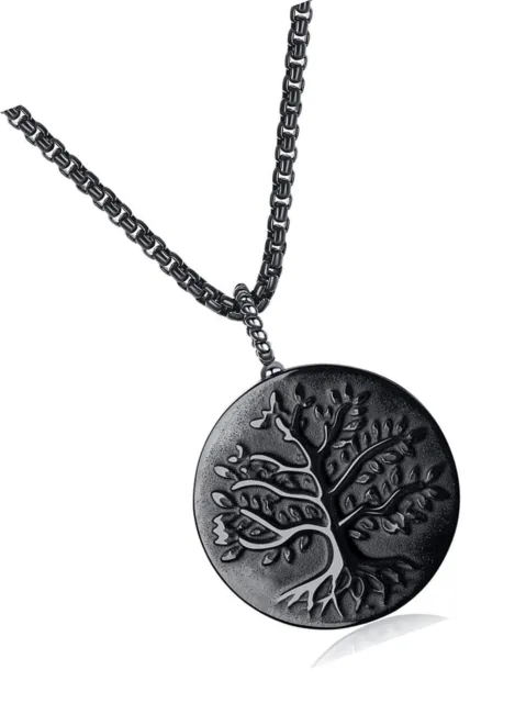 Tree of Life Healing Crystal Obsidian Necklace