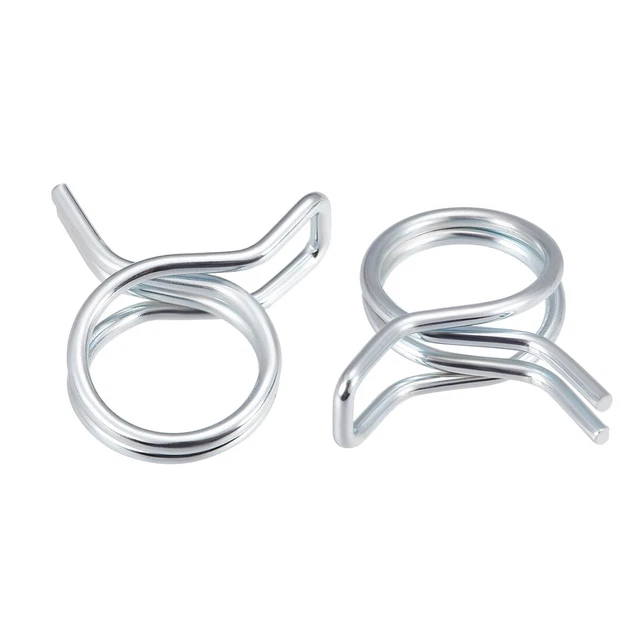 Double Fil 13mm Carburant Ligne Tuyau Tube Ressort Clip Pince Zingué 20Pcs