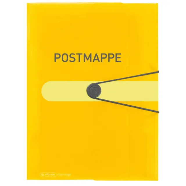 Herlitz Gummizugmappe A4 PP Postmappe transparent gelb 11394343 (4008110507484)