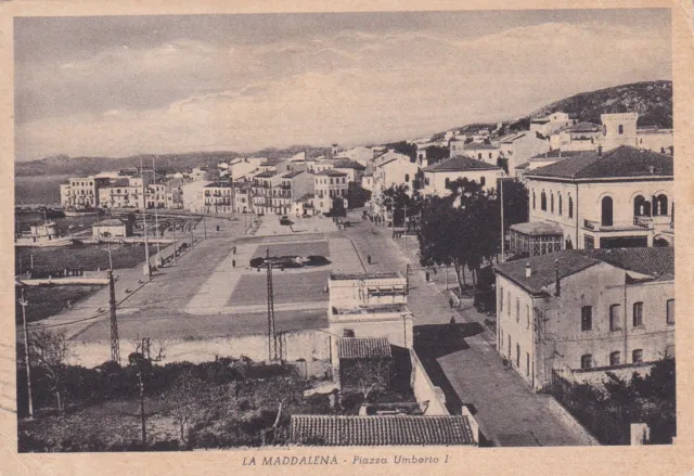 C17485-Sardegna, La Maddalena Piazza Umberto I, Ed. Conti Roberto, 1953