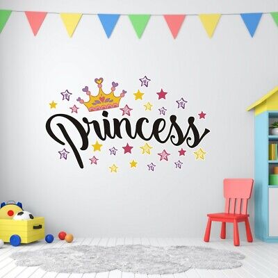 adesivi murali principessa stelle adesivo muro camera da letto cameretta bambina