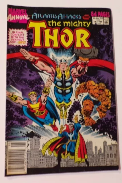 The Mighty Thor Atlantis Attacks Marvel Comics Annual  14 1989 Newsstand