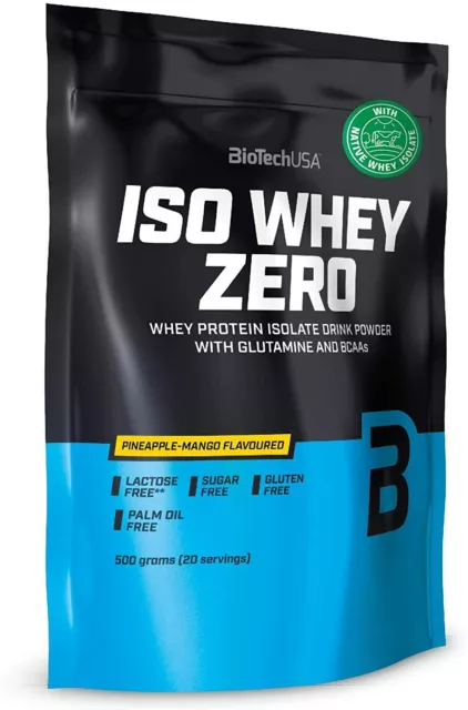 Protein Isolat Iso Whey 45,80€/kg Zero BioTech USA 500g Eiweiß