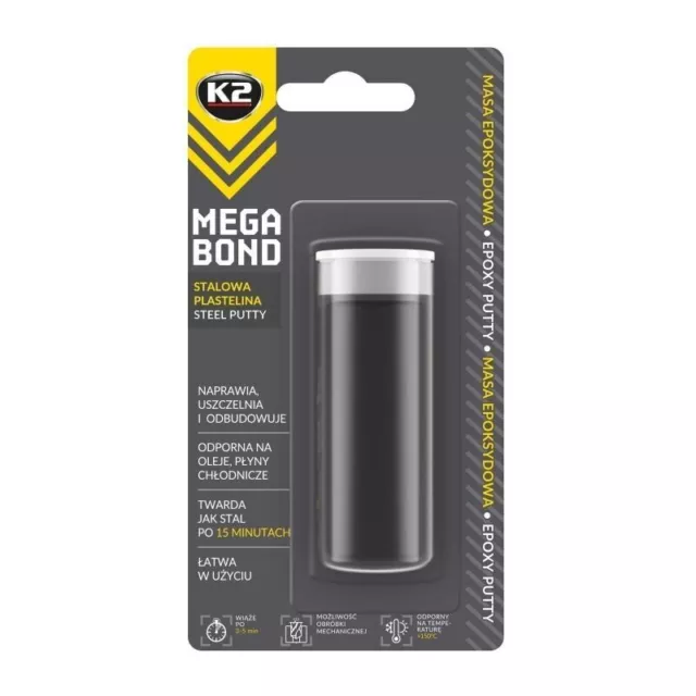 K2 Méga Bond 40g 1.4oz. Réparation universelle de mastic époxy pour acier à...