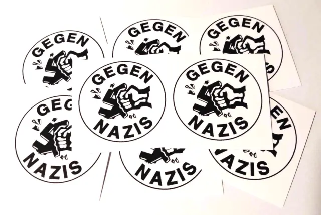 100 Gegen Nazis Aufkleber stickers Antifa AFA Punk GNWP ARA 161 FCK NZS Antinazi