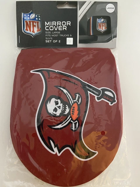Tampa Bay Buccaneers Mirror Covers 2pk Sz Large NFL  Truck SUV FAST US SHIPPING