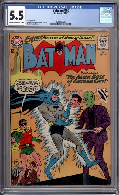Batman 160 CGC Graded 5.5 FN- DC Comics 1963
