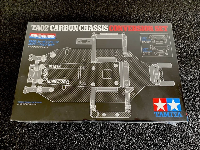 Kit Telaio In Fibra Di Carbonio Per Tamiya 1/10 TA07 - RC Model Conversion Chassis - Nero C28785BLACK - 4