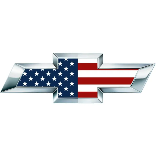 2 Classic American Flag US Universal Chevy Silverado Bowtie Vinyl Sheets Overlay