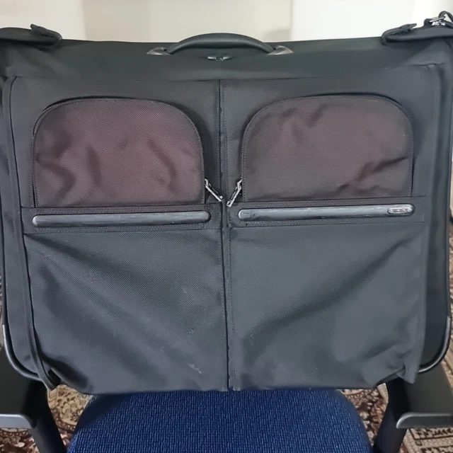TUMI Black Alpha Ballistic Nylon Long Travel Wheeled Garment Bag Luggage…