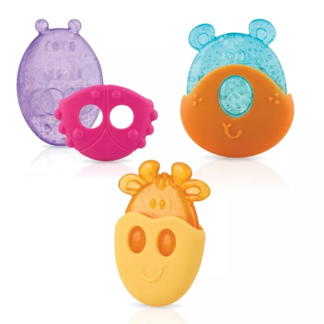 Nuby Simply Soothing Teether Icy Bite Bear - 3m+ - BPA Free - Various Colours