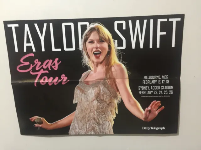 taylor swift eras tour double sided poster the daily telegraph ltd ed australian