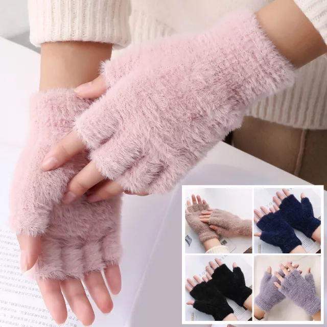 Gants Gloves Moufles Hiver Homme Femme Gants pour Femmes À La Mode, Strass  De Couleur Pure avec des Gants en Laine Perlée, Ga