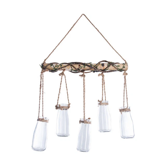 Decoración Colgante Atmosphera Jarrón Decorativo Yute [44,5 x 40,5 x 6 cm]