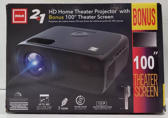 Rca RPJ174-COMBO Home Theater Projector 720P $128.00 - READ