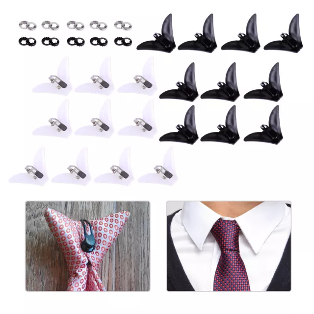 10pc Plastic Triangle Clasps Clip on Necktie Tie Clips Men Accessories 2.2"x1.2"