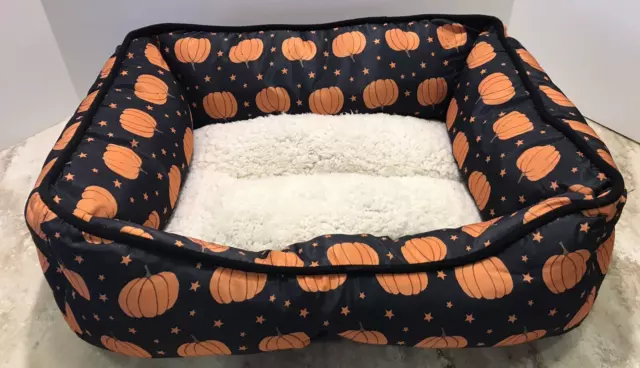 Fall Autumn Halloween Pet Bed Small Super Soft Cushion Holiday Home Washable