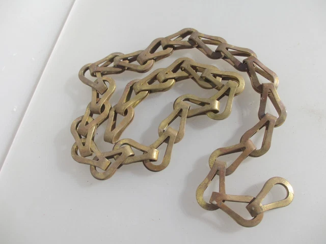 Victorian Brass Lighting Picture Chain Hanger Light Old Antique Vintage 32"