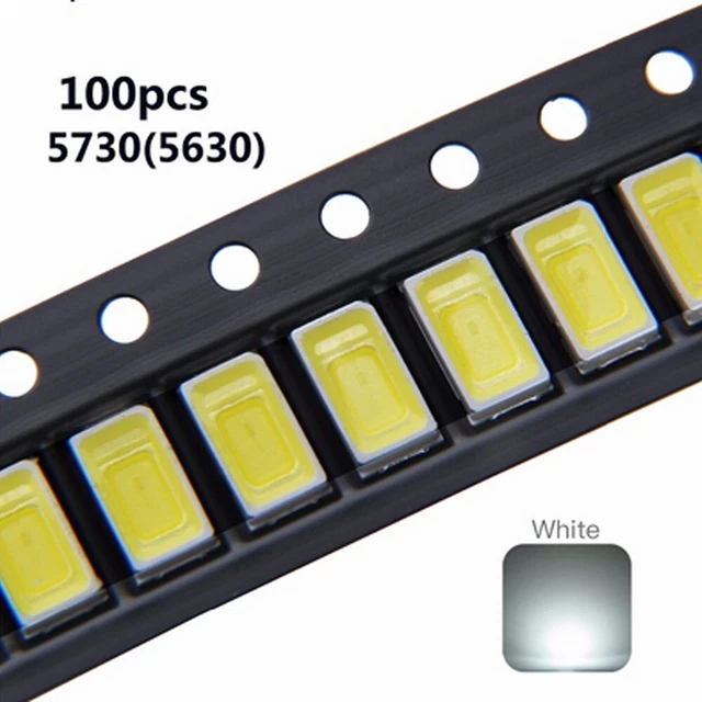 0,5 W 5630/5730 LED Lampe Perlen 100 STCK. Set Licht Ersatz SMD weiß