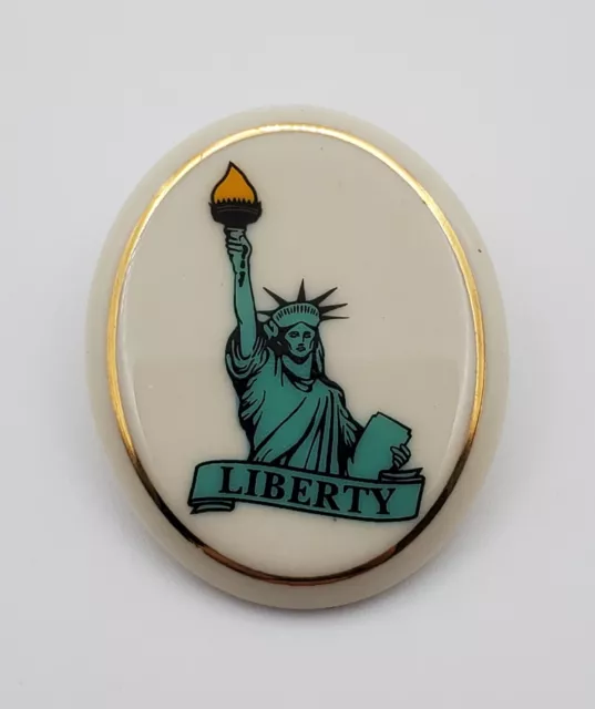 Lenox Porcelain Patriotic Liberty Pin Lenox Porcelain Patriotic Liberty Pin