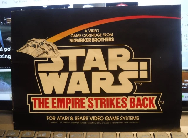 1982  Manual Only for Atari 2600 Game Star Wars The Empire Strikes Back 