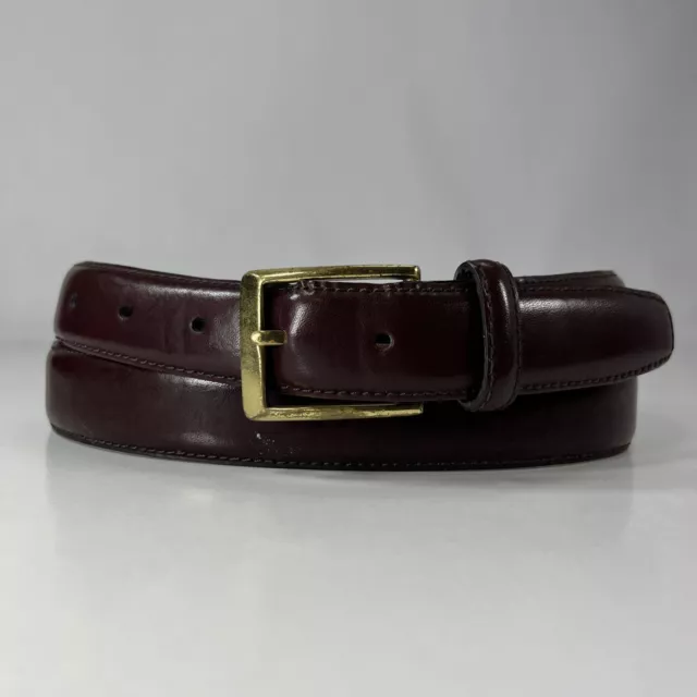 JoS.A.BANK Stretched Scuffed Brown Fine Italian Leather Dress Belt - Men Size 40