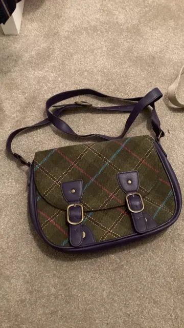 Joules tweed saddle bag sale