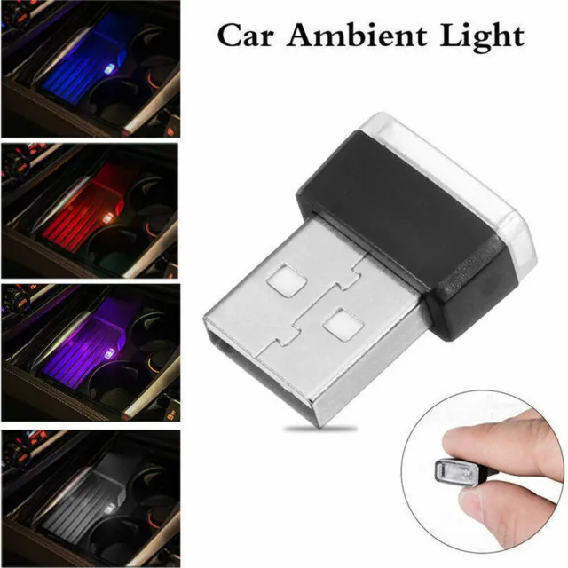 1X Mini USB LED Car Interior Light Neon Atmosphere Ambient Lamp Bulb Accessories