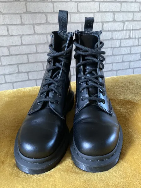 DR MARTENS BLACK Mono Leather Boots Size 4 £70.00 - PicClick UK