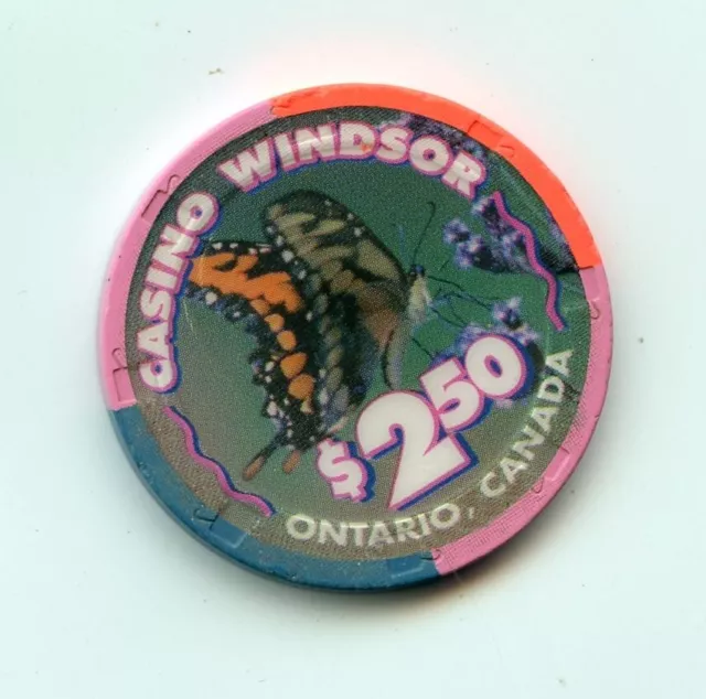 2.50 Chip from the Casino Windsor Ontario Canada