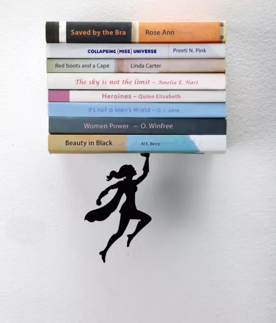 ARTORI Design Wondershelf Super Hero Woman Girl Floating Concealed Book Shelf