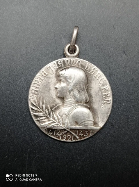 Ancien Pendentif Porte-photo Médaille Double Face Décor Fleur - Bijou Vintage WW1 à Identifier