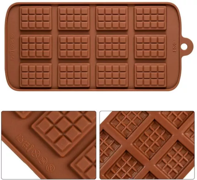 Mini Chocolat Barres Dalle Silicone Fondant Moule Décoration Gâteau Cuisson D