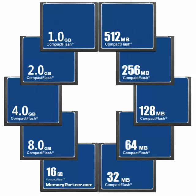 32/64/128MB 256MB 512MB 1GB 2GB CompactFlash CF Speicher karte Standard OEM NEU