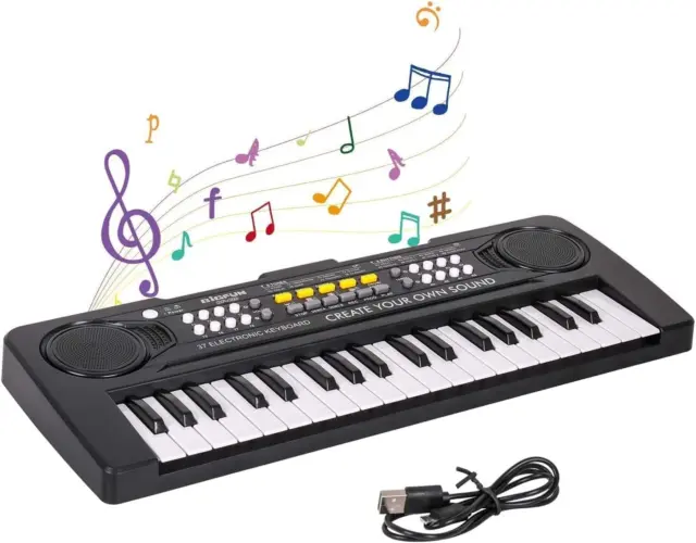 Pianola Bambini Musicale Tastiera 37tasti Elettronica Portatile Multifunzione Mi