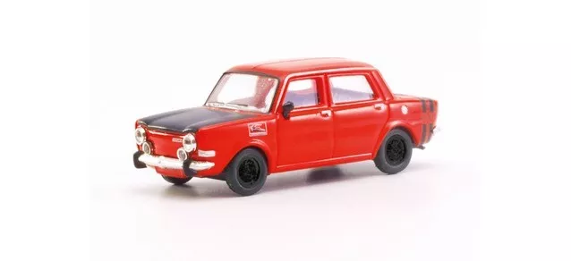 Herpa 024358-003 - 1/87 Simca Rally II, Rojo / Llantas Negro - Nuevo