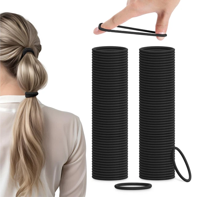 Bandeau élastique Noir Brillant Métallisé – Pour Cheveux, Adulte – Sans Marque, Neuf