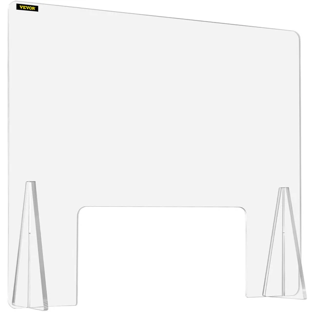 VEVOR Sneeze Guard Polycarbonate Acrylic 30"x 24" Shield Desk Checkout Counter VEVOR Sneeze Guard Polycarbonate Acrylic 30"x 24" Shield Desk Checkout Counter