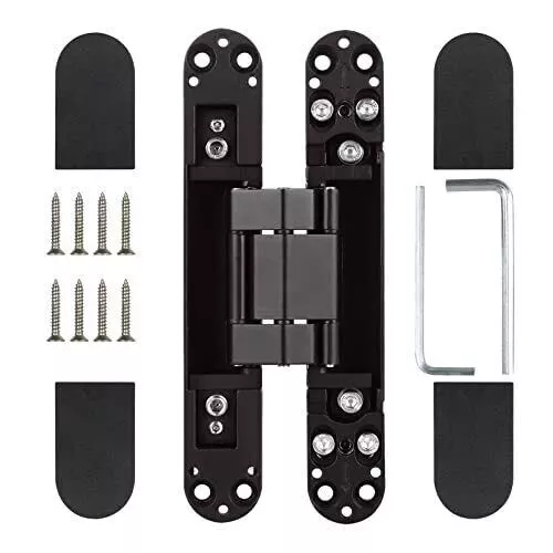 7 Inch Hidden Door Hinges Heavy Duty Invisible Hinge 180 Degree Swing Concealed