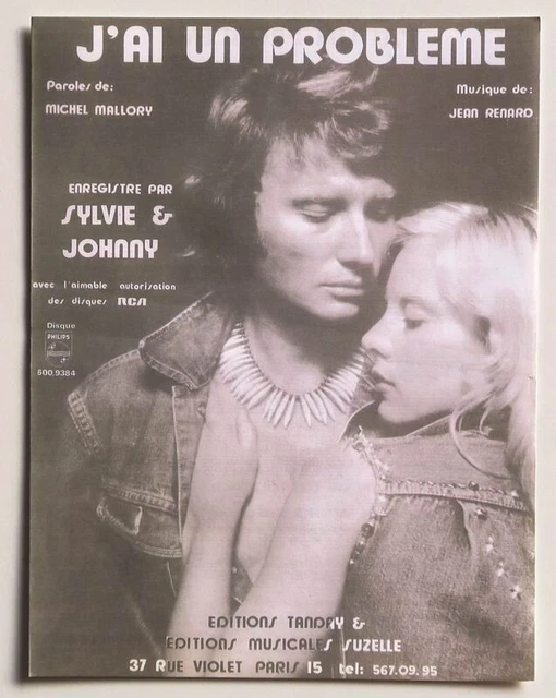 PARTITION SHEET MUSIC JOHNNY HALLYDAY / SYLVIE VARTAN J