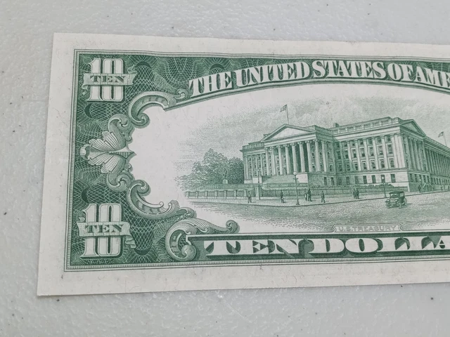 High Grade 1934 D $10 Ten Dollar Silver Certificate Note Blue Seal, A72 5